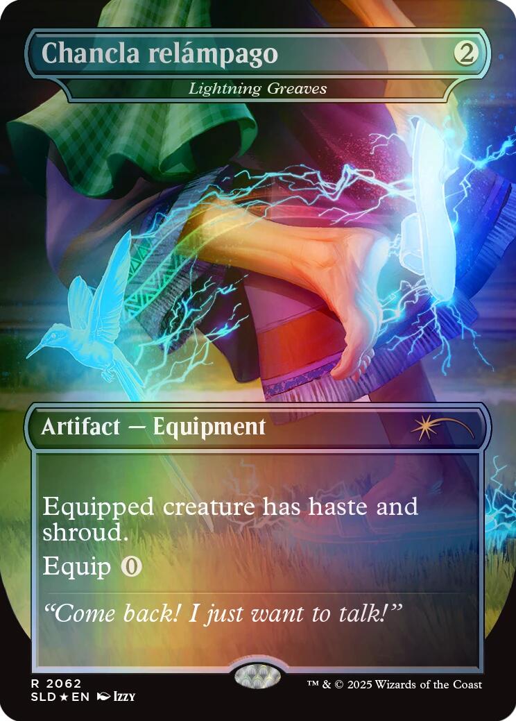 Chancla relampago - Lightning Greaves (Rainbow Foil) [Secret Lair Drop Series] | Galactic Gamez
