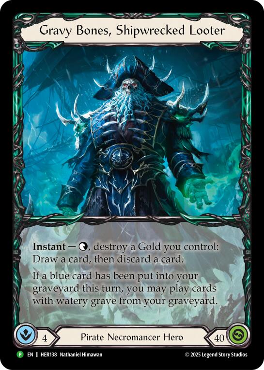 Gravy Bones, Shipwrecked Looter [HER138] (Promo)  Rainbow Foil | Galactic Gamez