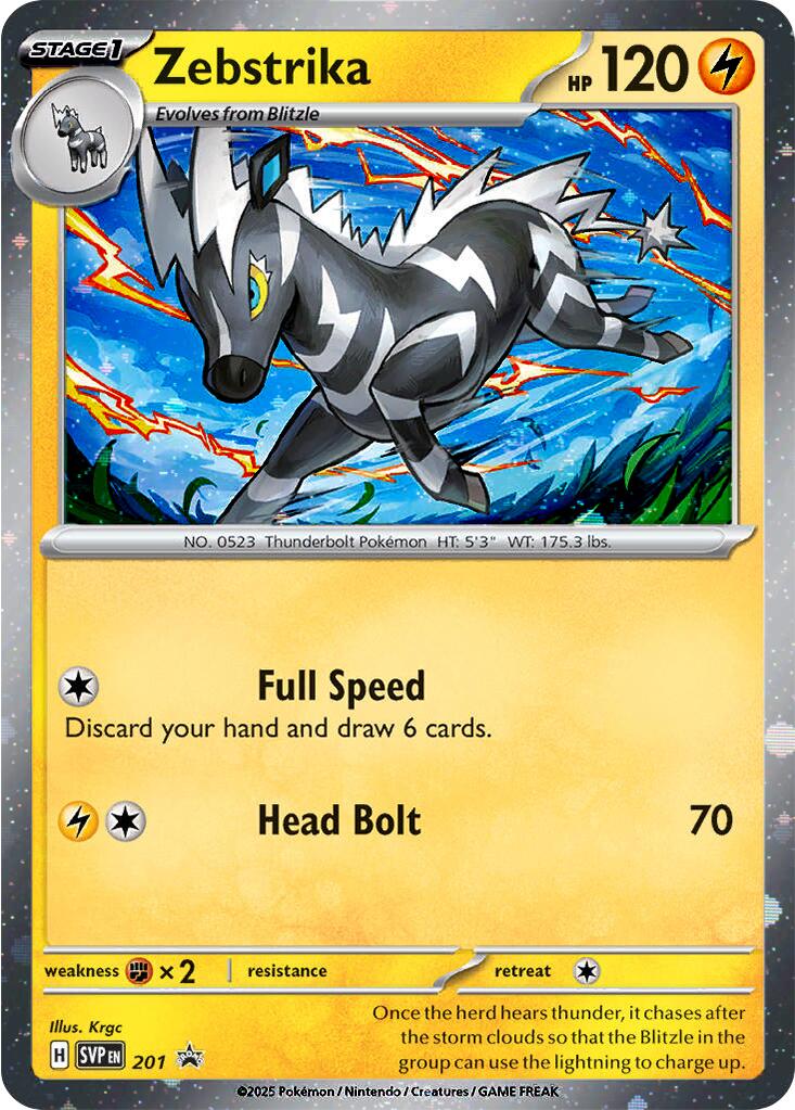Zebstrika (201) (Cosmos Holo) [Scarlet & Violet: Black Star Promos] | Galactic Gamez