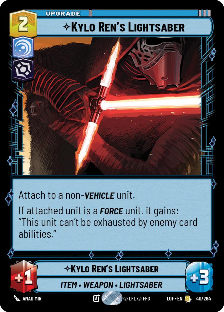 Kylo Ren's Lightsaber (40/264) (40/264) [Legends of the Force] | Galactic Gamez