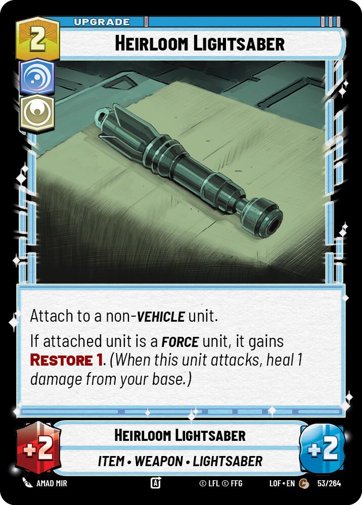 Heirloom Lightsaber (53/264) (53/264) [Legends of the Force] | Galactic Gamez