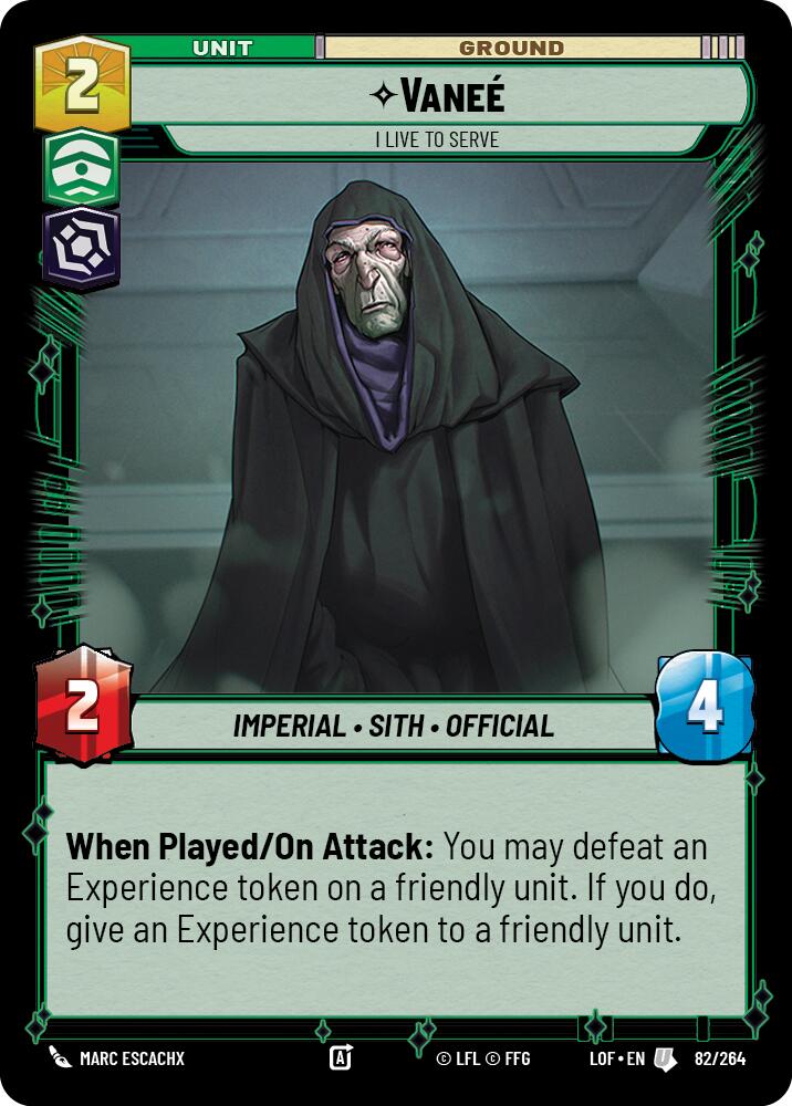 Vanee - I Live to Serve (82/264) (82/264) [Legends of the Force] | Galactic Gamez