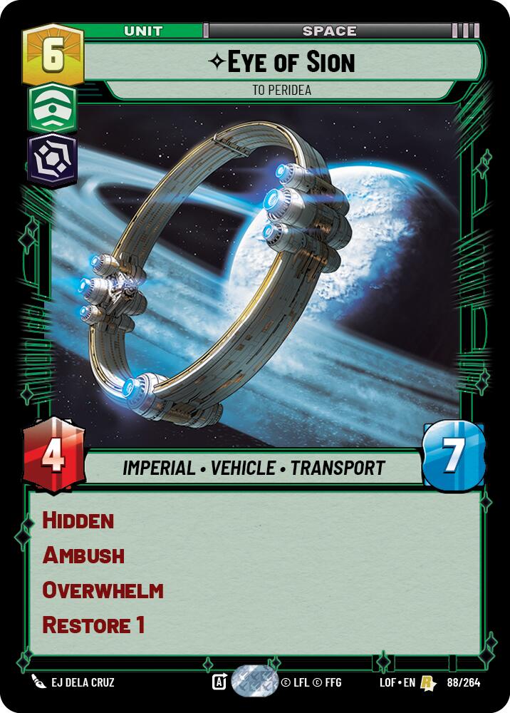 Eye of Sion - To Peridea (88/264) (88/264) [Legends of the Force] | Galactic Gamez