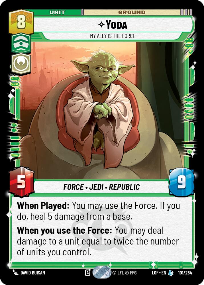 Yoda - My Ally is the Force (101/264) (101/264) [Legends of the Force] | Galactic Gamez