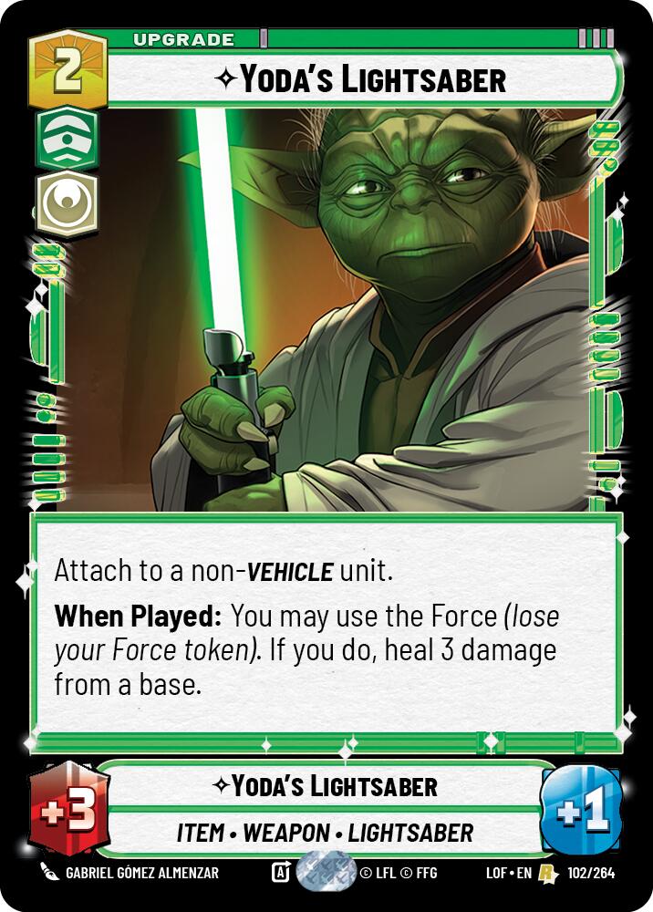 Yoda's Lightsaber (102/264) (102/264) [Legends of the Force] | Galactic Gamez