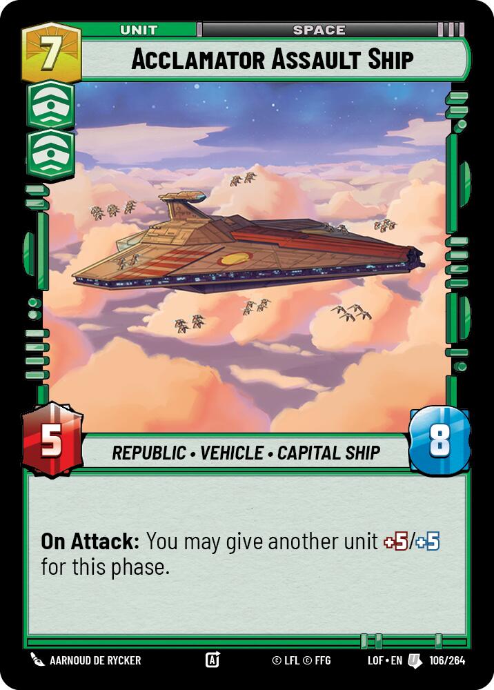 Acclamator Assault Ship (106/264) (106/264) [Legends of the Force] | Galactic Gamez