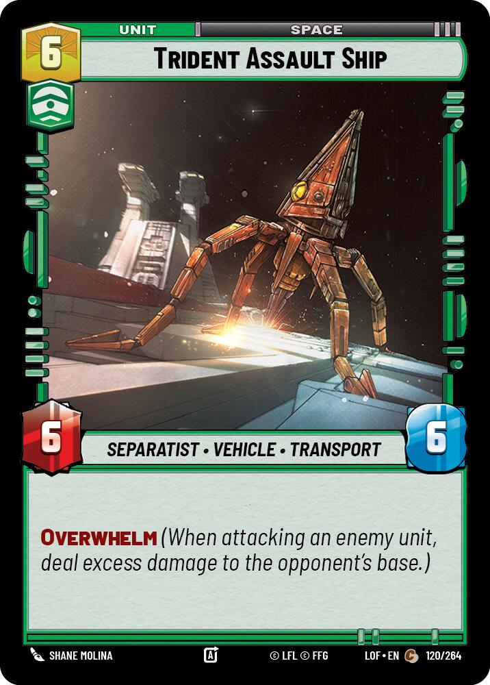 Trident Assault Ship (120/264) (120/264) [Legends of the Force] | Galactic Gamez