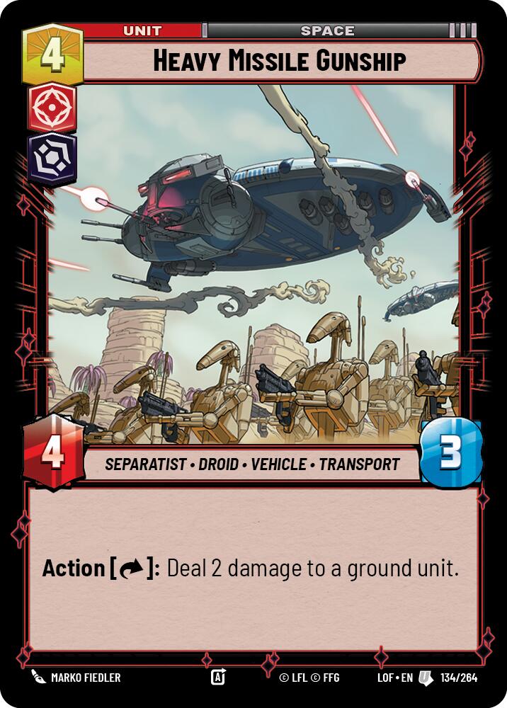 Heavy Missile Gunship (134/264) (134/264) [Legends of the Force] | Galactic Gamez