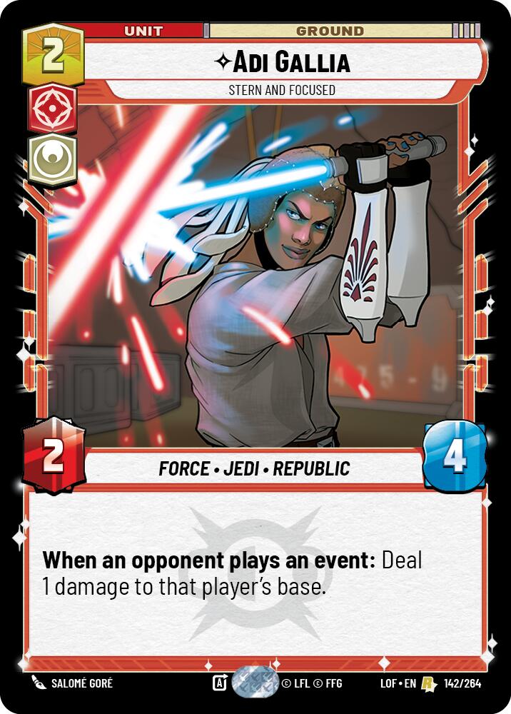 Adi Gallia - Stern and Focused (142/264) (142/264) [Legends of the Force] | Galactic Gamez