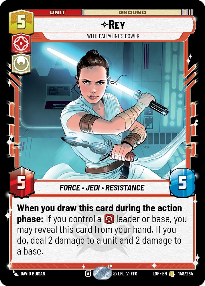 Rey - With Palpatine's Power (148/264) (148/264) [Legends of the Force] | Galactic Gamez