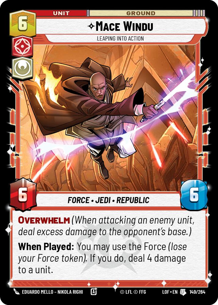 Mace Windu - Leaping into Action (149/264) (149/264) [Legends of the Force] | Galactic Gamez