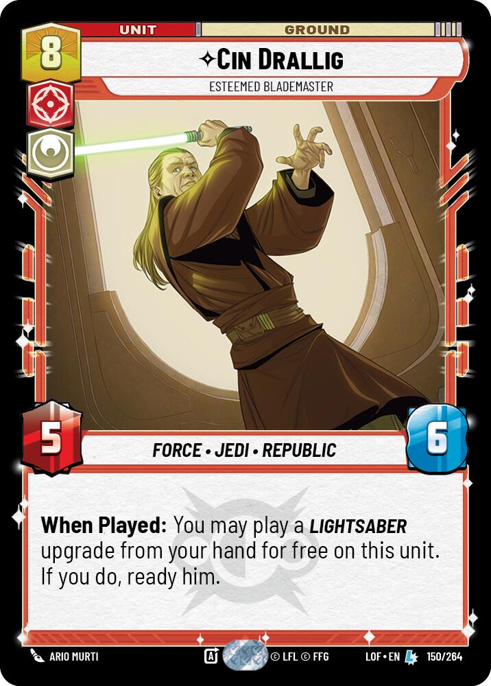 Cin Drallig - Esteemed Blademaster (150/264) (150/264) [Legends of the Force] | Galactic Gamez