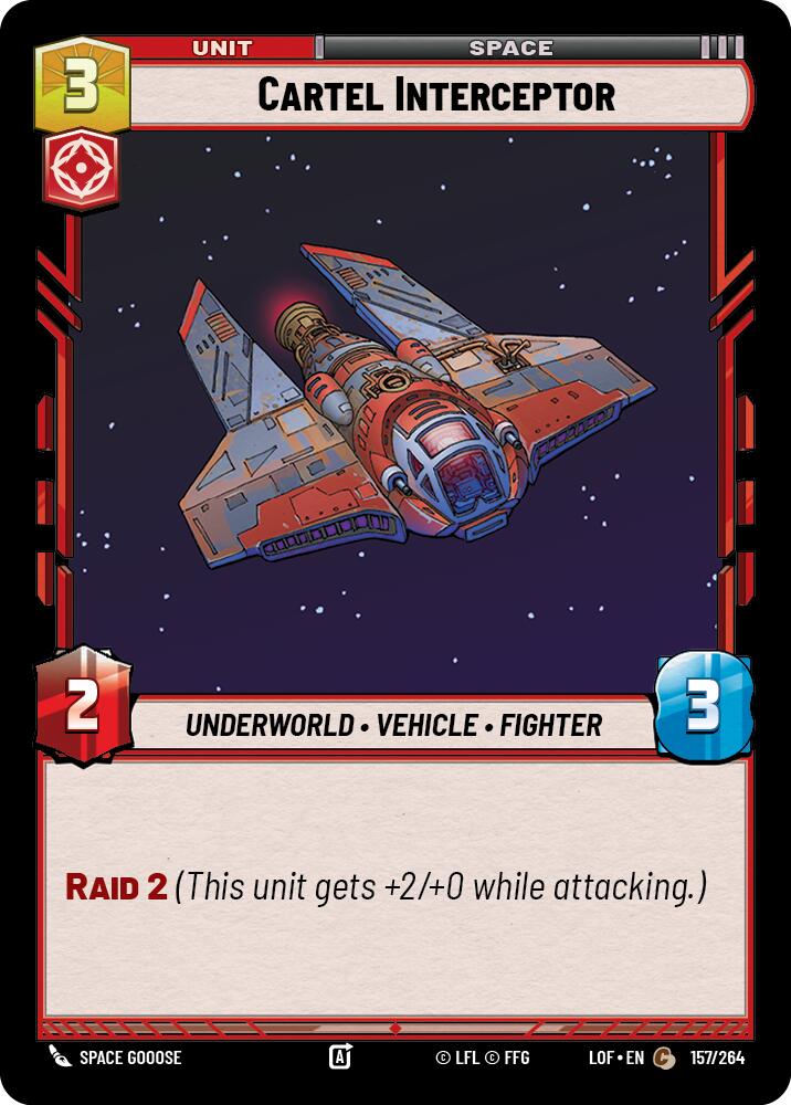 Cartel Interceptor (157/264) (157/264) [Legends of the Force] | Galactic Gamez
