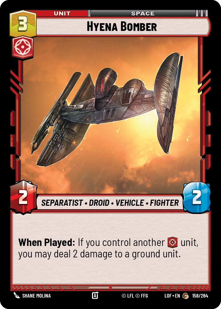 Hyena Bomber (158/264) (158/264) [Legends of the Force] | Galactic Gamez
