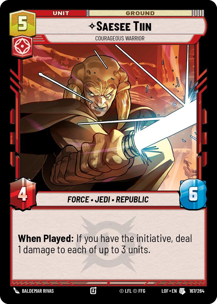 Saesee Tiin - Courageous Warrior (167/264) (167/264) [Legends of the Force] | Galactic Gamez