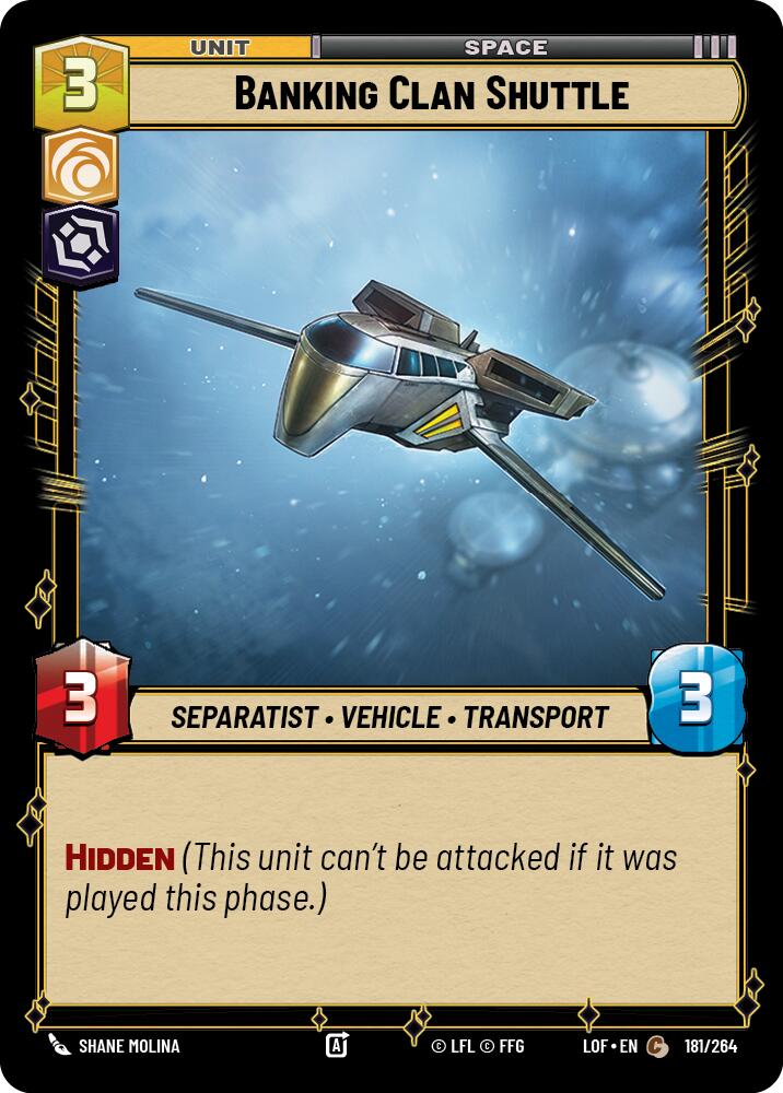 Banking Clan Shuttle (181/264) (181/264) [Legends of the Force] | Galactic Gamez