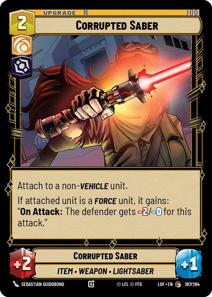 Corrupted Saber (187/264) (187/264) [Legends of the Force] | Galactic Gamez