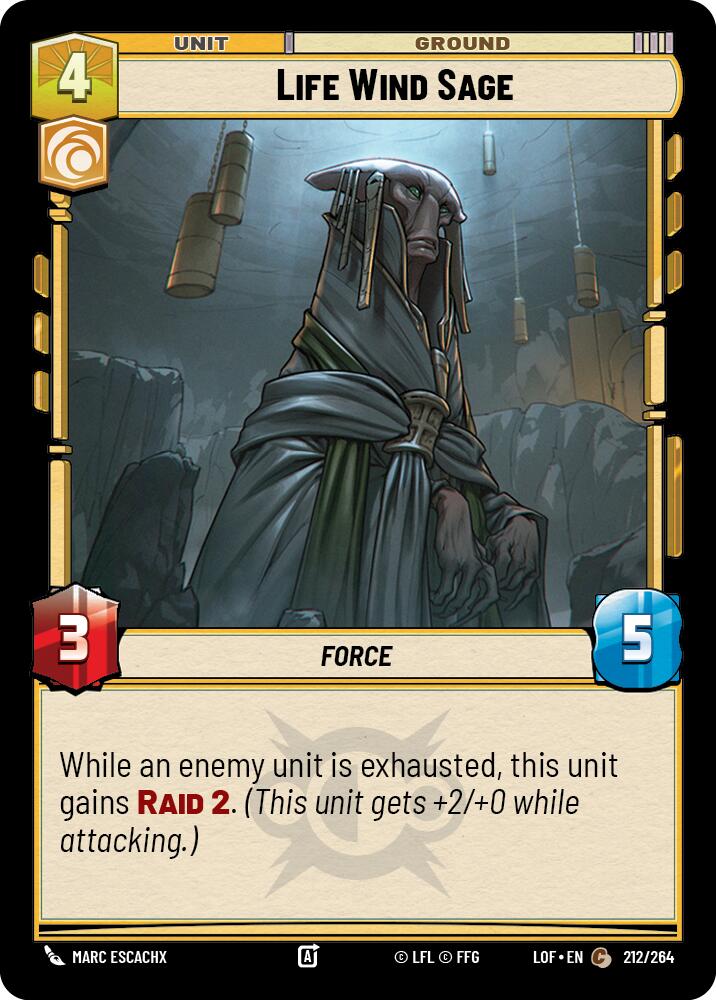 Life Wind Sage (212/264) (212/264) [Legends of the Force] | Galactic Gamez
