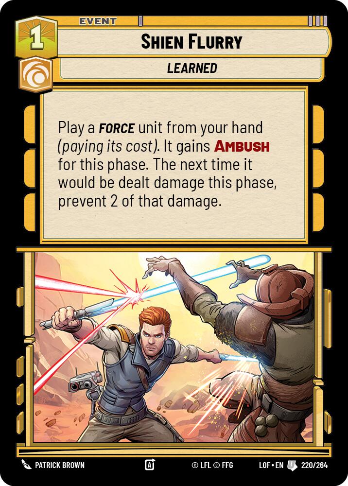 Shien Flurry (220/264) (220/264) [Legends of the Force] | Galactic Gamez