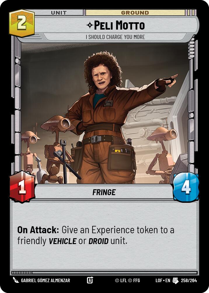 Peli Motto - I Should Charge You More (258/264) (258/264) [Legends of the Force] | Galactic Gamez