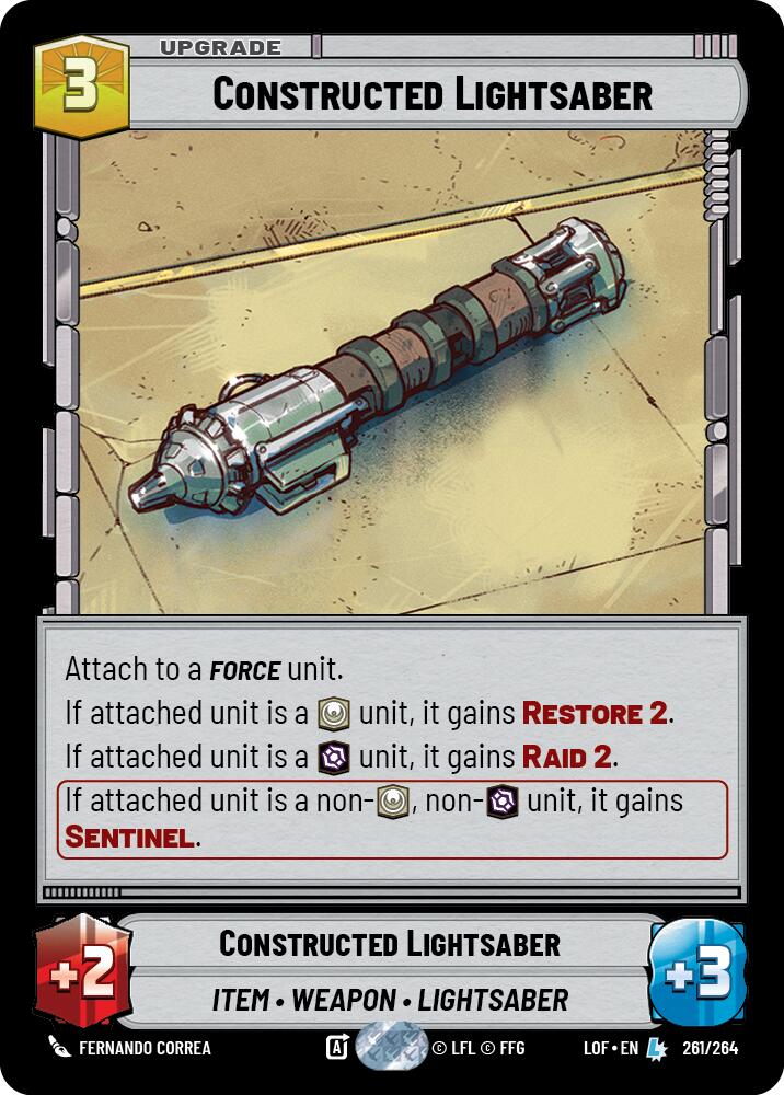 Constructed Lightsaber (261/264) (261/264) [Legends of the Force] | Galactic Gamez