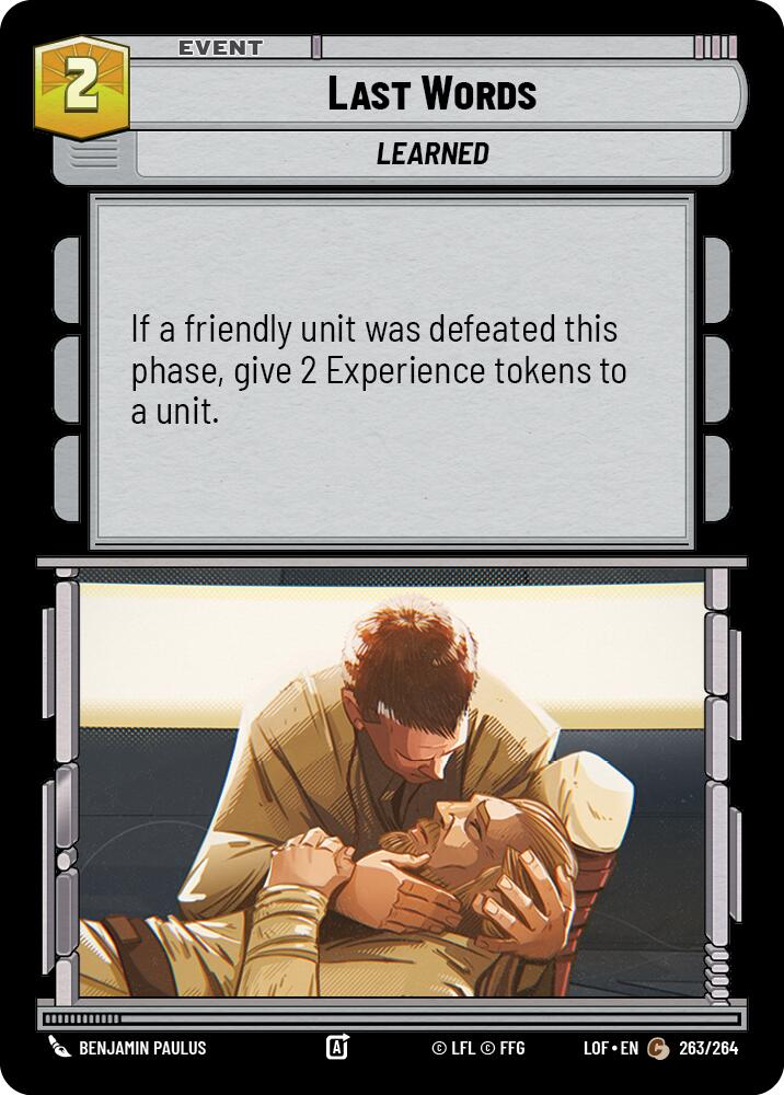 Last Words (263/264) (263/264) [Legends of the Force] | Galactic Gamez