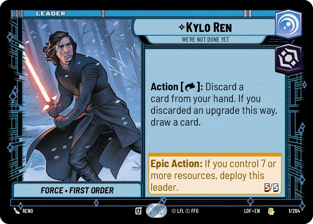 Kylo Ren - We're Not Done Yet (001/264) (001/264) [Legends of the Force] | Galactic Gamez