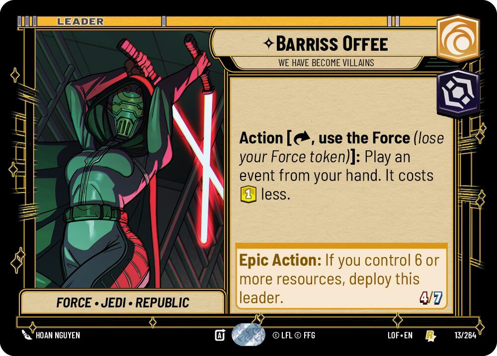 Barriss Offee - We Have Become Villains (013/264) (013/264) [Legends of the Force] | Galactic Gamez