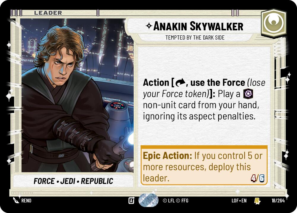 Anakin Skywalker - Tempted by the Dark Side (018/264) (018/264) [Legends of the Force] | Galactic Gamez