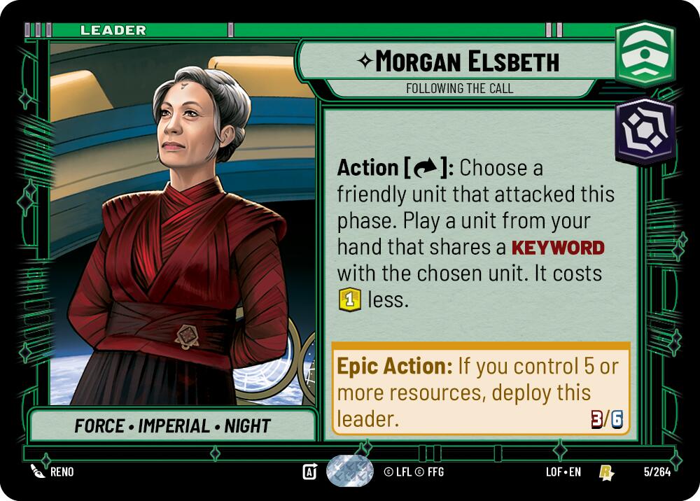 Morgan Elsbeth - Following the Call (005/264) (005/264) [Legends of the Force] | Galactic Gamez