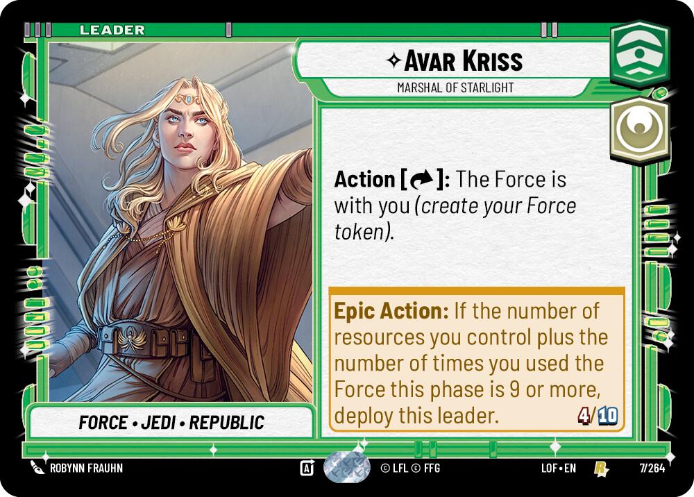 Avar Kriss - Marshal of Starlight (007/264) (007/264) [Legends of the Force] | Galactic Gamez