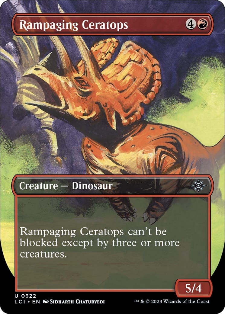 Rampaging Ceratops (Borderless) [The Lost Caverns of Ixalan] | Galactic Gamez