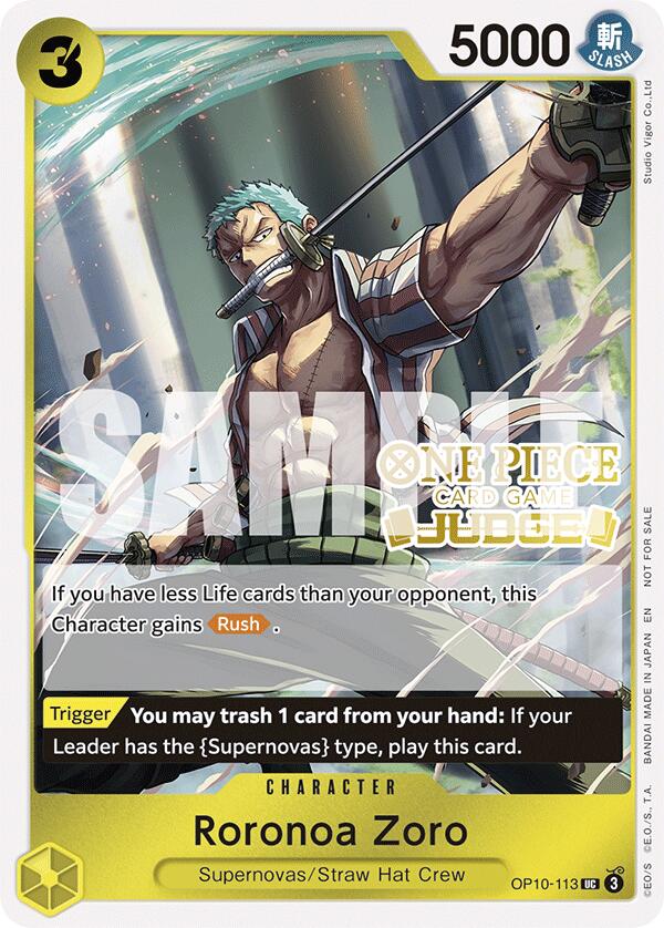 Roronoa Zoro (Judge Pack Vol. 6) [One Piece Promotion Cards] | Galactic Gamez