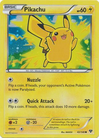 Pikachu (42/146) (2014 Movie Promo) [Miscellaneous Cards] | Galactic Gamez