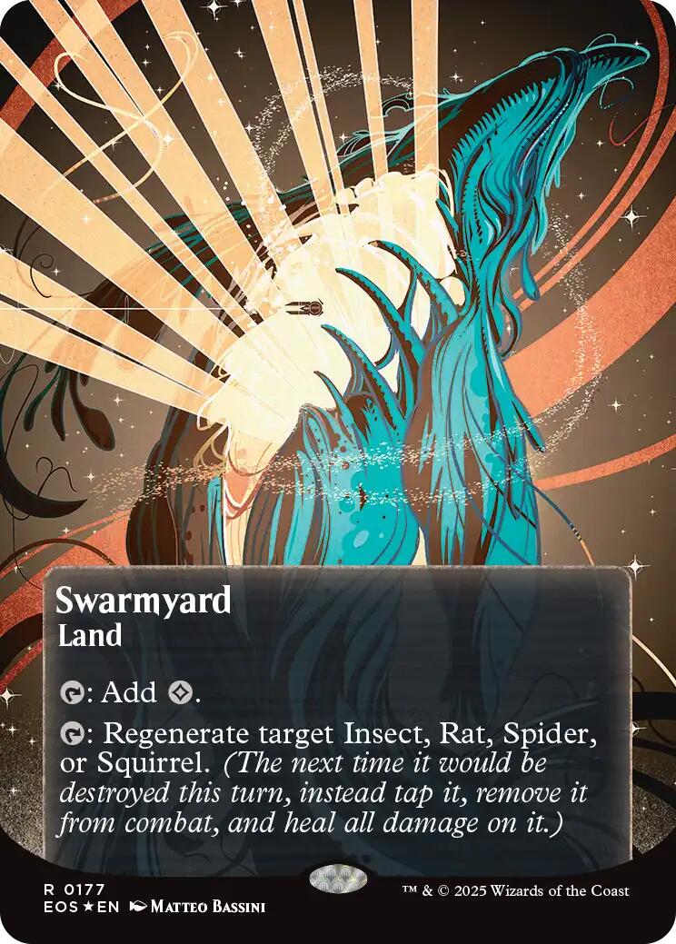 Swarmyard (0177) (Borderless) (Galaxy Foil) [Edge of Eternities: Stellar Sights] | Galactic Gamez