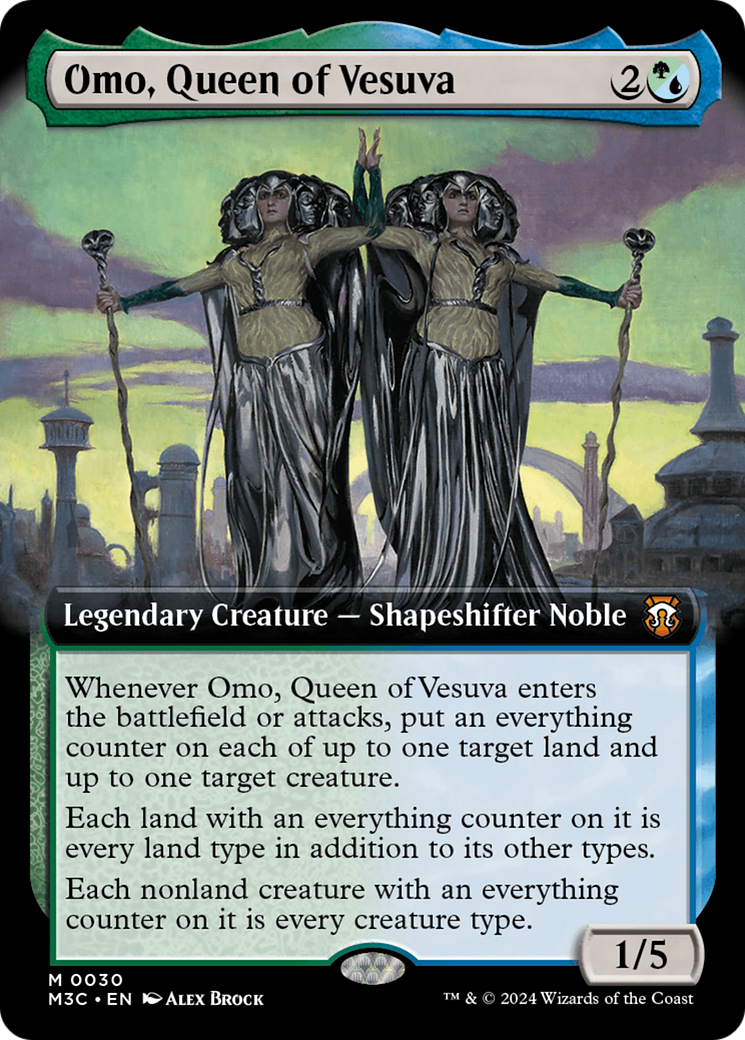 Omo, Queen of Vesuva (Extended Art) [Modern Horizons 3 Commander] | Galactic Gamez