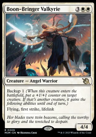 Boon-Bringer Valkyrie (Promo Pack) [March of the Machine Promos] | Galactic Gamez