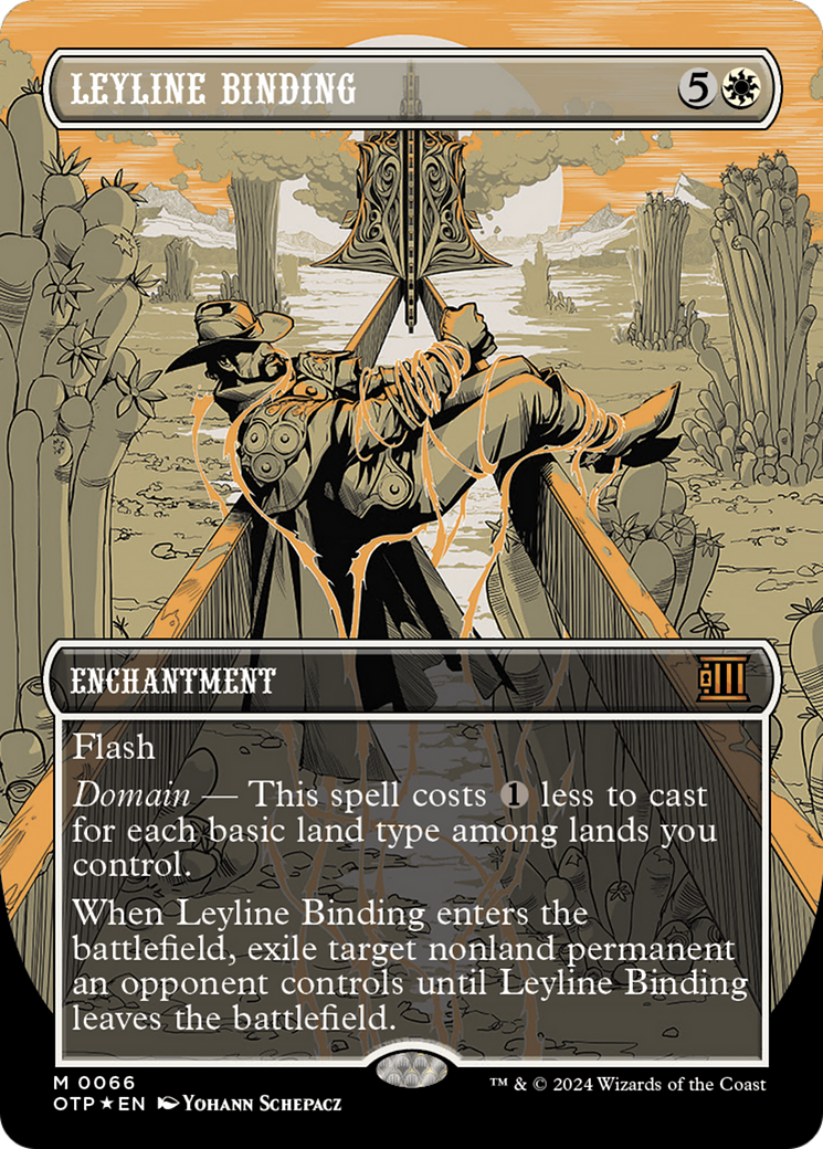 Leyline Binding (Textured Foil) [Outlaws of Thunder Junction: Breaking News] | Galactic Gamez