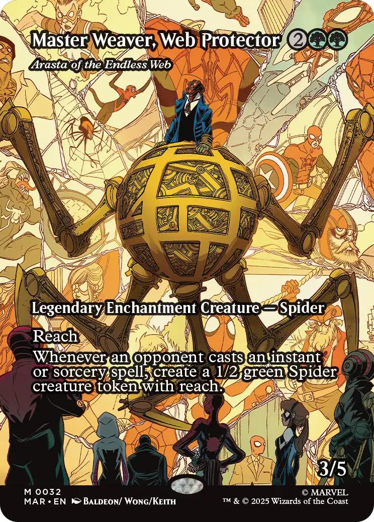 Master Weaver, Web Protector - Arasta of the Endless Web (Borderless) [Marvel Universe: Eternal-Legal] | Galactic Gamez