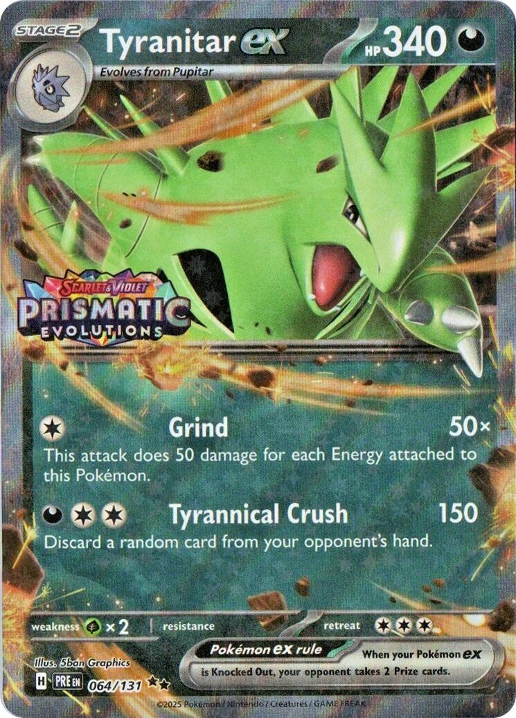 Tyranitar ex (064/131) (Prismatic Evolutions Stamp) [Miscellaneous Cards] | Galactic Gamez