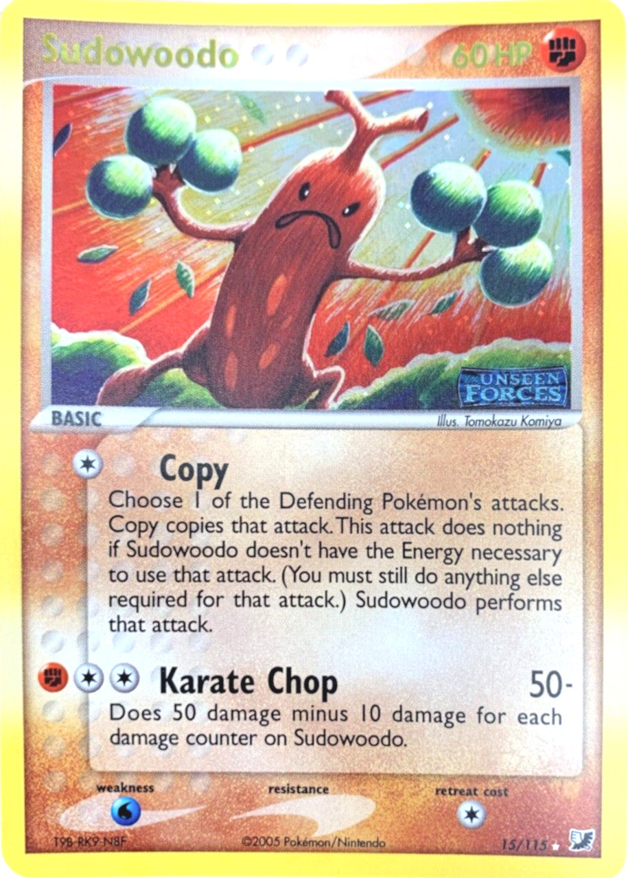 Sudowoodo (15/115) (Stamped) [EX: Unseen Forces] | Galactic Gamez