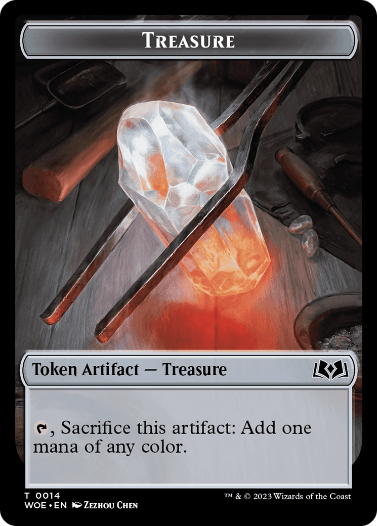 Treasure Token [Wilds of Eldraine Tokens] | Galactic Gamez