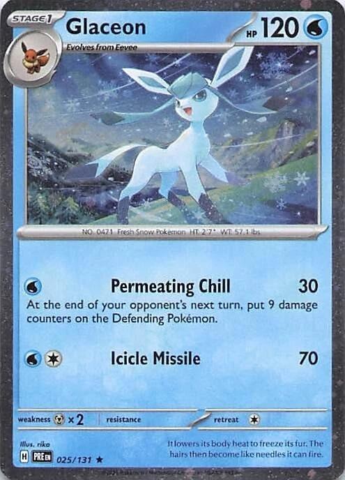 Glaceon (025/131) (Cosmos Holo) [Miscellaneous Cards] | Galactic Gamez