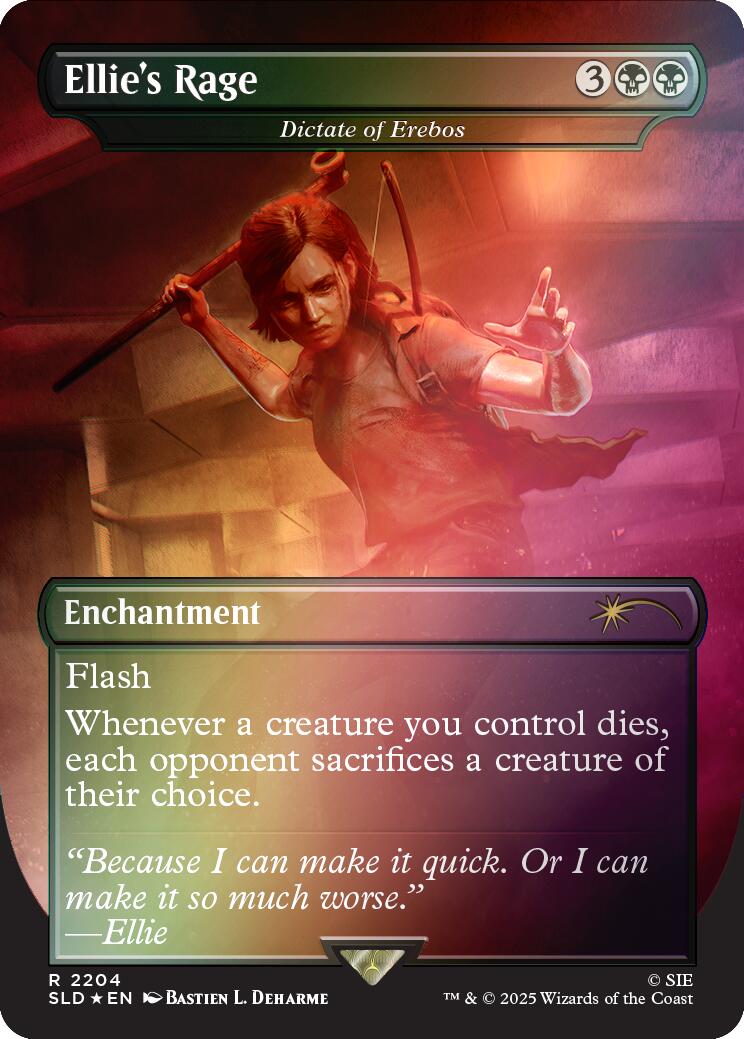 Ellie's Rage - Dictate of Erebos (Rainbow Foil) [Secret Lair Drop Series] | Galactic Gamez