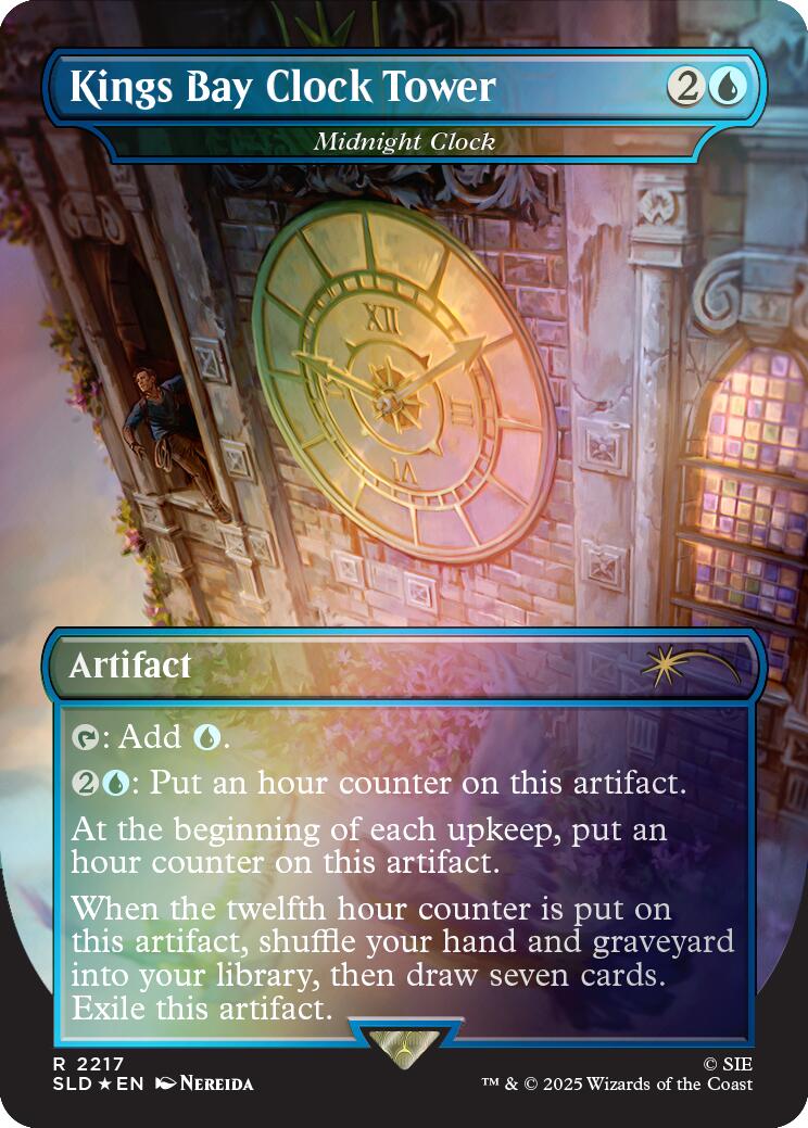 Kings Bay Clock Tower - Midnight Clock (Rainbow Foil) [Secret Lair Drop Series] | Galactic Gamez