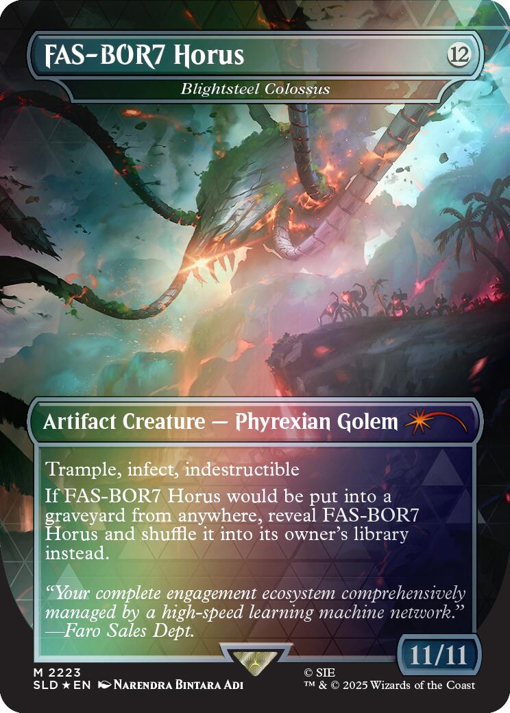 FAS-BOR7 Horus - Blightsteel Colossus (Rainbow Foil) [Secret Lair Drop Series] | Galactic Gamez
