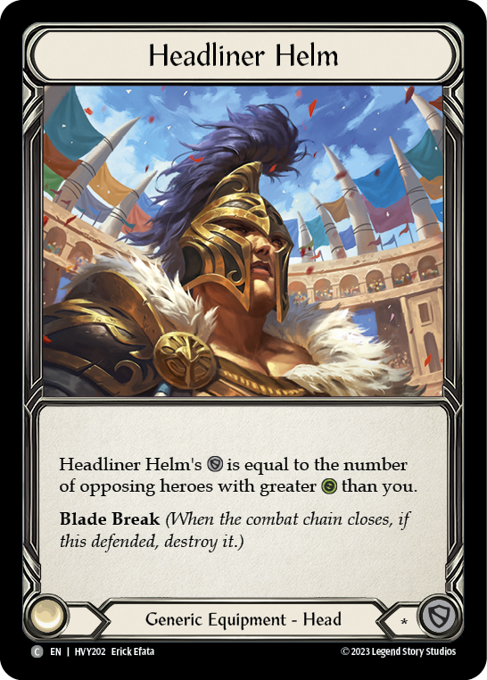 Headliner Helm [HVY202] (Heavy Hitters)  Cold Foil | Galactic Gamez