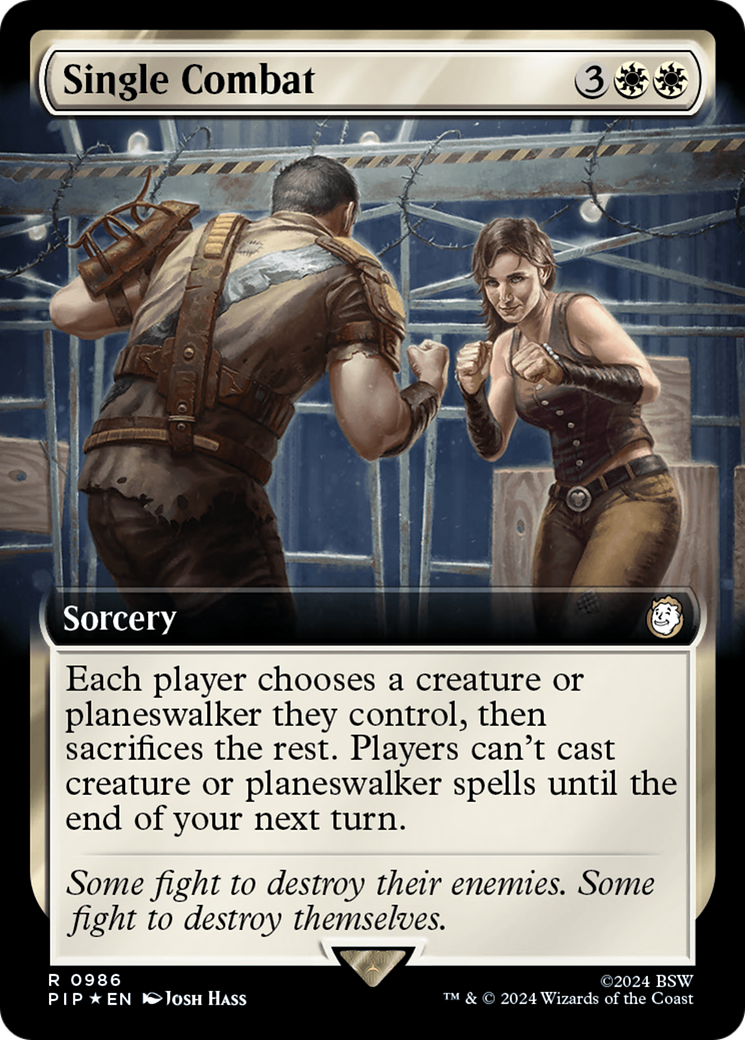 Single Combat (Extended Art) (Surge Foil) [Fallout] | Galactic Gamez