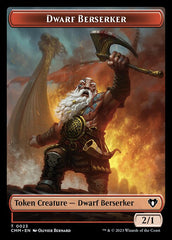 Human Soldier // Dwarf Berserker Double-Sided Token [Commander Masters Tokens] | Galactic Gamez