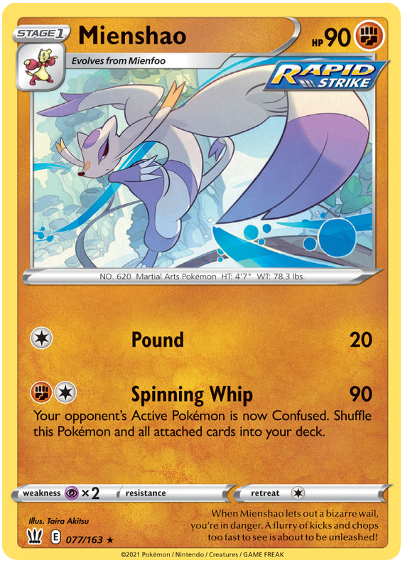 Mienshao (077/163) [Sword & Shield: Battle Styles] | Galactic Gamez